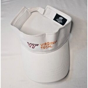 Virginia Tech Hokies Sun Golf Visor Adjustable Hat Cap Dad Men Women NCAA White